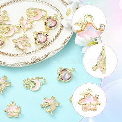 8 pz 4 stili pendenti in lega di resina&nbsp;FIND-YW0011-25