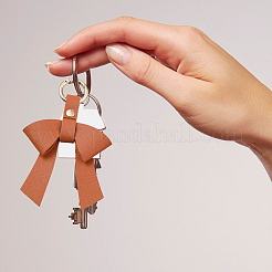 Portachiavi in pelle PU e lega con fiocco&nbsp;KEYC-WH20026-05C