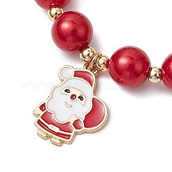 Bracelets à breloques et à maillons en plastique ABS sur le thème de Noël&nbsp;BJEW-JB11115