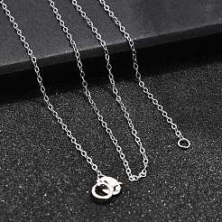 Anlaufgeschützte rhodinierte 925 Sterling Silber Halsketten&nbsp;STER-M034-32B