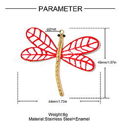 304 Edelstahl-Emaille-Anhänger&nbsp;STAS-OY019-24G