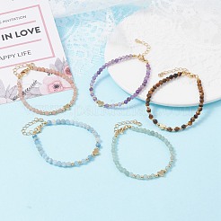 Rundes facettiertes Naturstein-Armband&nbsp;BJEW-JB07080