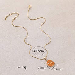 Colliers pour femmes en acier inoxydable chirurgical 316 émaillé avec pendentif fleur en perle d'imitation&nbsp;JX9312