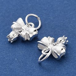 925 lazo de plata de ley con dijes de flores&nbsp;STER-P071-10S