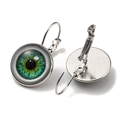 Boucles d'oreilles dormeuses en verre avec épingles de boucle d'oreille en laiton&nbsp;EJEW-Q798-01E