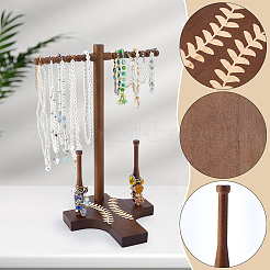 Présentoirs à bijoux en bois en forme de T&nbsp;ODIS-WH0177-011