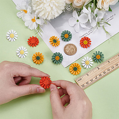 12 broche en alliage électrolytique marguerite 4 couleurs&nbsp;JEWB-FG0001-43