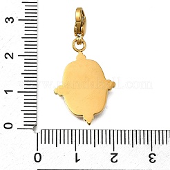 304 Edelstahl Pavé-Anhänger aus natürlichen Muscheln&nbsp;STAS-R159-19G