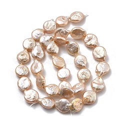 Fili di perle di perline keshi barocche naturali&nbsp;PEAR-P064-08F-05D