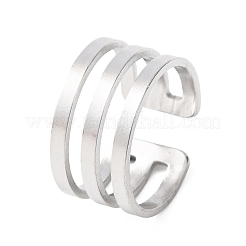 Anelli aperti con polsino in acciaio inossidabile 304&nbsp;RJEW-P176-01P