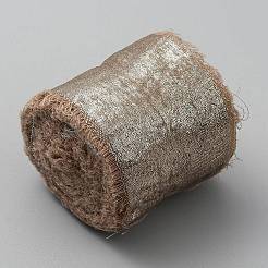 Rubans effilochés en polyester de marquage à chaud&nbsp;SRIB-WH0011-241B