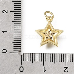 Ciondoli in ottone con pavé di zirconi chiari&nbsp;CU-L001-17G-03