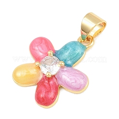 Pendentifs en laiton zircon cubique transparent&nbsp;KK-C170-26G-04
