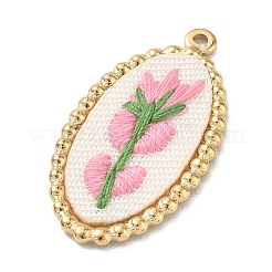 Pendentifs en acier inoxydable 304 et tissu&nbsp;STAS-I369-10G-03