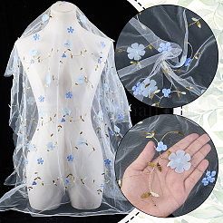 Tissu de broderie en fibre de lait à fleurs 3d&nbsp;AJEW-WH20006-241A