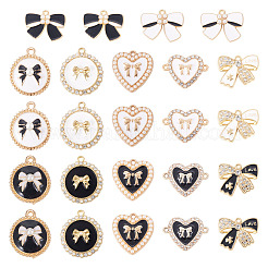 24pcs 12 styles de pendentifs en émail en alliage&nbsp;FIND-TA0008-24