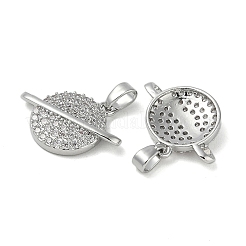 Pendentifs avec zircon cubiques à micro-pavés en laiton&nbsp;KK-U045-12P