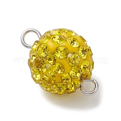12 Stück 12 Farben Polymer Clay Strass runde Perlen Verbinder Charms&nbsp;PALLOY-JF04608