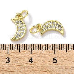 Porte micro ouvrent pendentifs zircone cubique en laiton de placage&nbsp;KK-Z039-21G