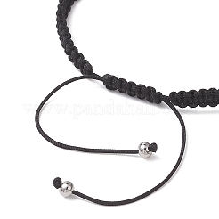 Bracelets tressés ronds en perles de pierres naturelles mélangées pour femmes&nbsp;BJEW-JB13332