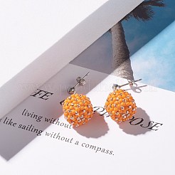 Toho japanische saatperlen baumeln ohrstecker&nbsp;EJEW-JE04762-03