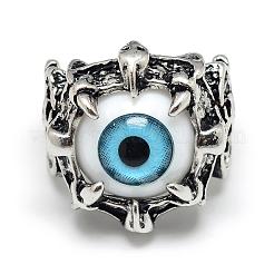 Legierung Harz Fingerringe&nbsp;RJEW-S038-114B-18mm