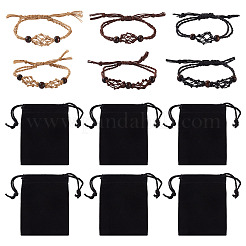 6 pièce de cordon réglable en polyester ciré tressé pour fabrication de bracelets en macramé&nbsp;BJEW-FW0001-05