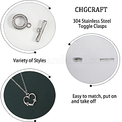 10 set 5 stili di fermagli a levetta in acciaio inossidabile 304&nbsp;STAS-CA0001-75