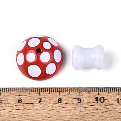 2 perles en émail acrylique opaque&nbsp;MACR-N018-15G