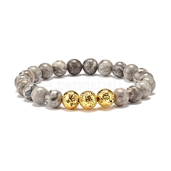 Ensembles de bracelets extensibles en bois naturel&nbsp;BJEW-JB07617