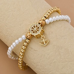 Messing mehradrige Armbänder&nbsp;BJEW-M056-01G