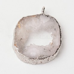 Geode naturale pendenti fetta agata druzy&nbsp;G-L461-04C