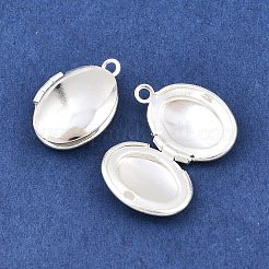 Pendentifs médaillon ovales en laiton&nbsp;KK-K414-12E-S