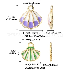 20pcs 5 styles de pendentifs en émail en alliage&nbsp;ENAM-YW0003-03