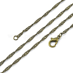 Chaîne de singapour en laiton faisant des colliers&nbsp;MAK-N029-04AB