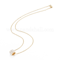 Colliers pendentifs perles colonne strass argile&nbsp;STAS-A052-05G