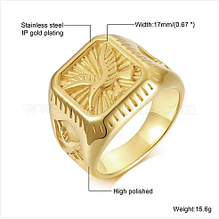 304 Edelstahl Fingerringe für Männer&nbsp;WG77451-01