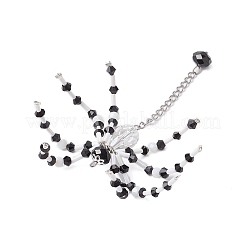 Pendentifs en verre araignée sur le thème d'Halloween&nbsp;PALLOY-JF02882-01