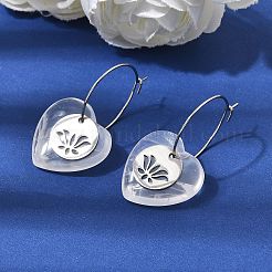 Boucles d'oreilles créoles pour femmes&nbsp;EJEW-G475-02P