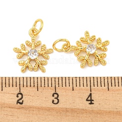 Colgantes de circonita cúbica transparente micro pavé de latón chapado en rack&nbsp;LS-KK-B093-04B-G