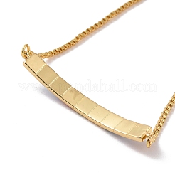 Emaille-Rechteck mit Evil-Eye-Link-Slider-Armband mit Zirkonia&nbsp;BJEW-E015-07G-M