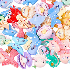 40 Stück 3 Stile undurchsichtige Harz-Decoden-Cabochons&nbsp;CRES-SP0001-18