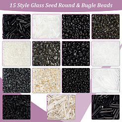 15 Stil Glasperlen rund & Stiftperlen&nbsp;SEED-PH0001-86