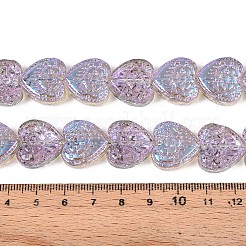 Chapelets de perles en verre transparent électrolytique&nbsp;EGLA-N017-04D
