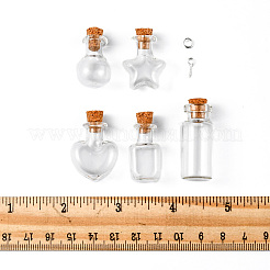 10 Stück 5 Stile Glas-Wunschflasche&nbsp;CON-FS0001-03