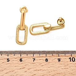 Pendientes colgantes ovalados de acero inoxidable 304&nbsp;EJEW-K268-41G