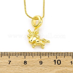 Colliers pendentif licorne en laiton pour femmes&nbsp;NJEW-C071-04G