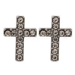 304 Edelstahl Kreuz Ohrstecker&nbsp;EJEW-C099-10P