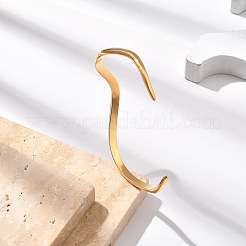 Braccialetti a polsino in acciaio inossidabile 304 per donna&nbsp;BJEW-B108-11G