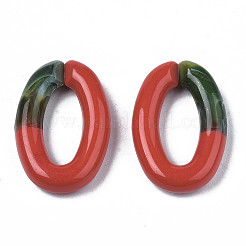 Zweifarbige undurchsichtige Acrylverbindungsringe&nbsp;OACR-S038-035E